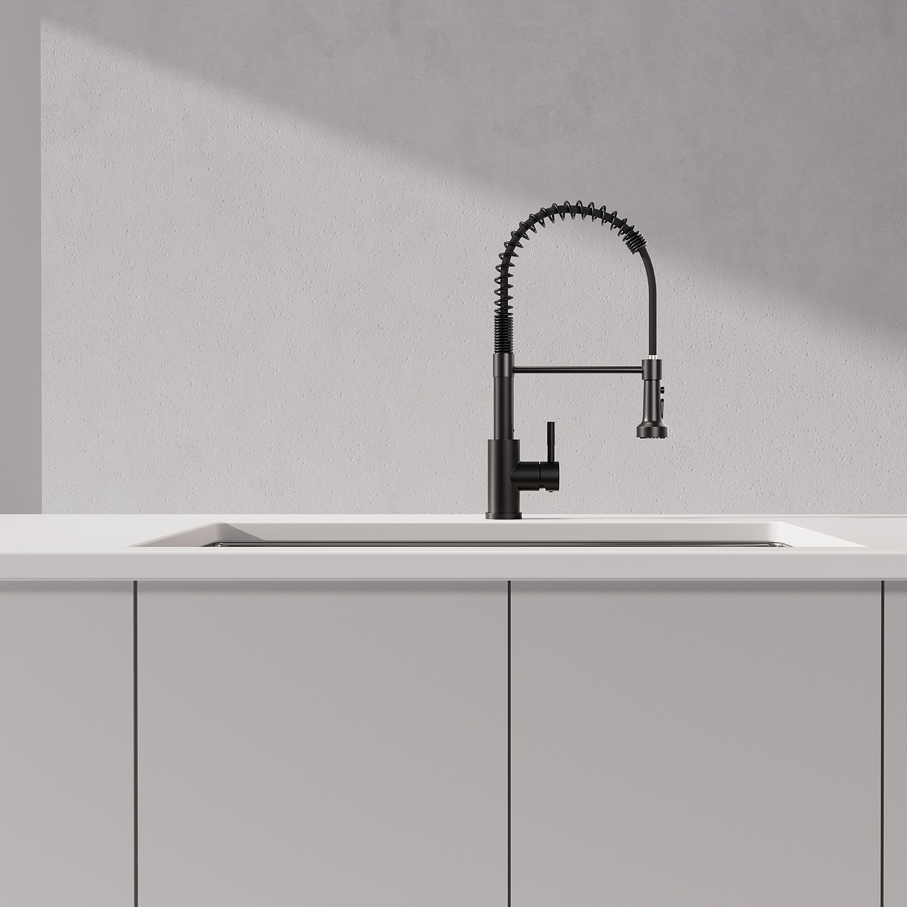 亚马逊产品渲染 -半抽拉水龙头(黑色)