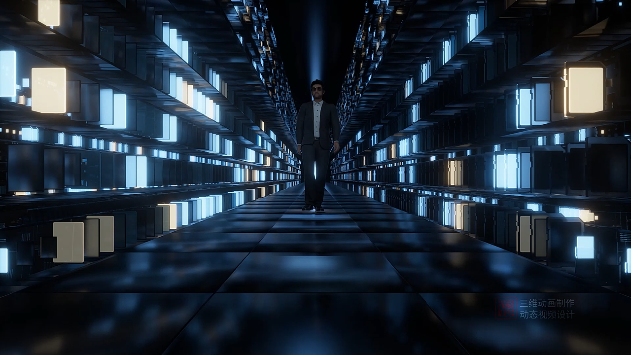 C4D玻璃质感虚拟场景、OC渲染