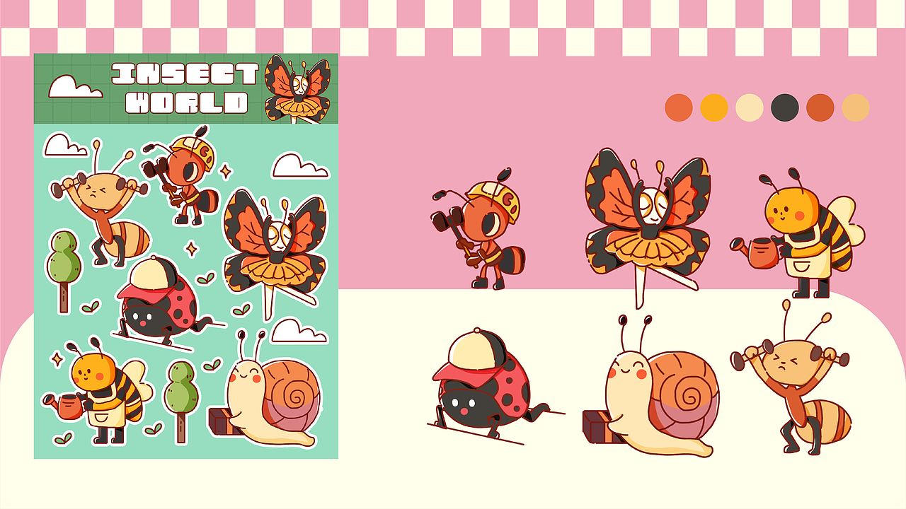 可爱小元素贴纸设计（图ZMzcwNzE3MjI4） - 图案 - 站酷设计师积极努力的小方原创素材 - 站酷ZCOOL