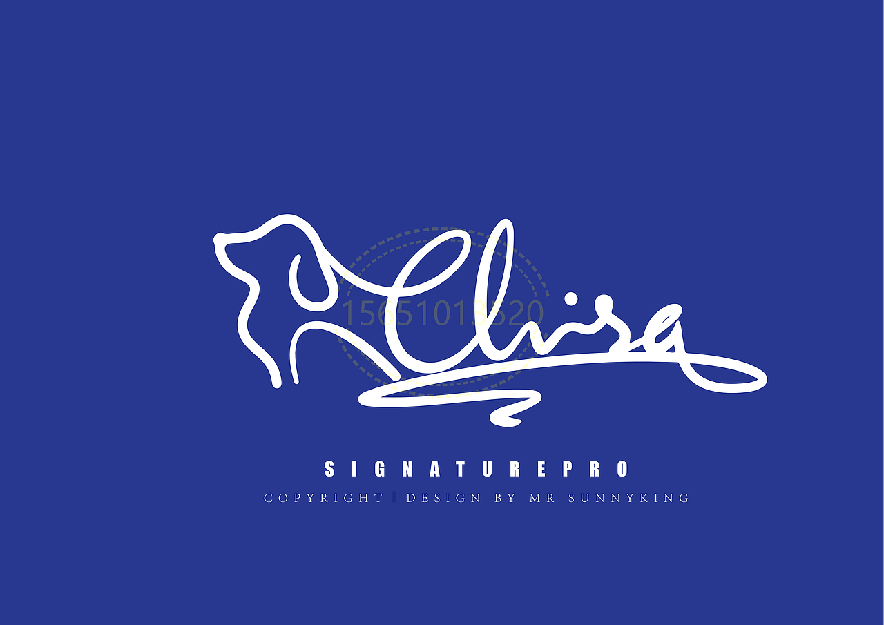 手写英文卡通签名丨南京孙老师丨版权作品丨华夏名流