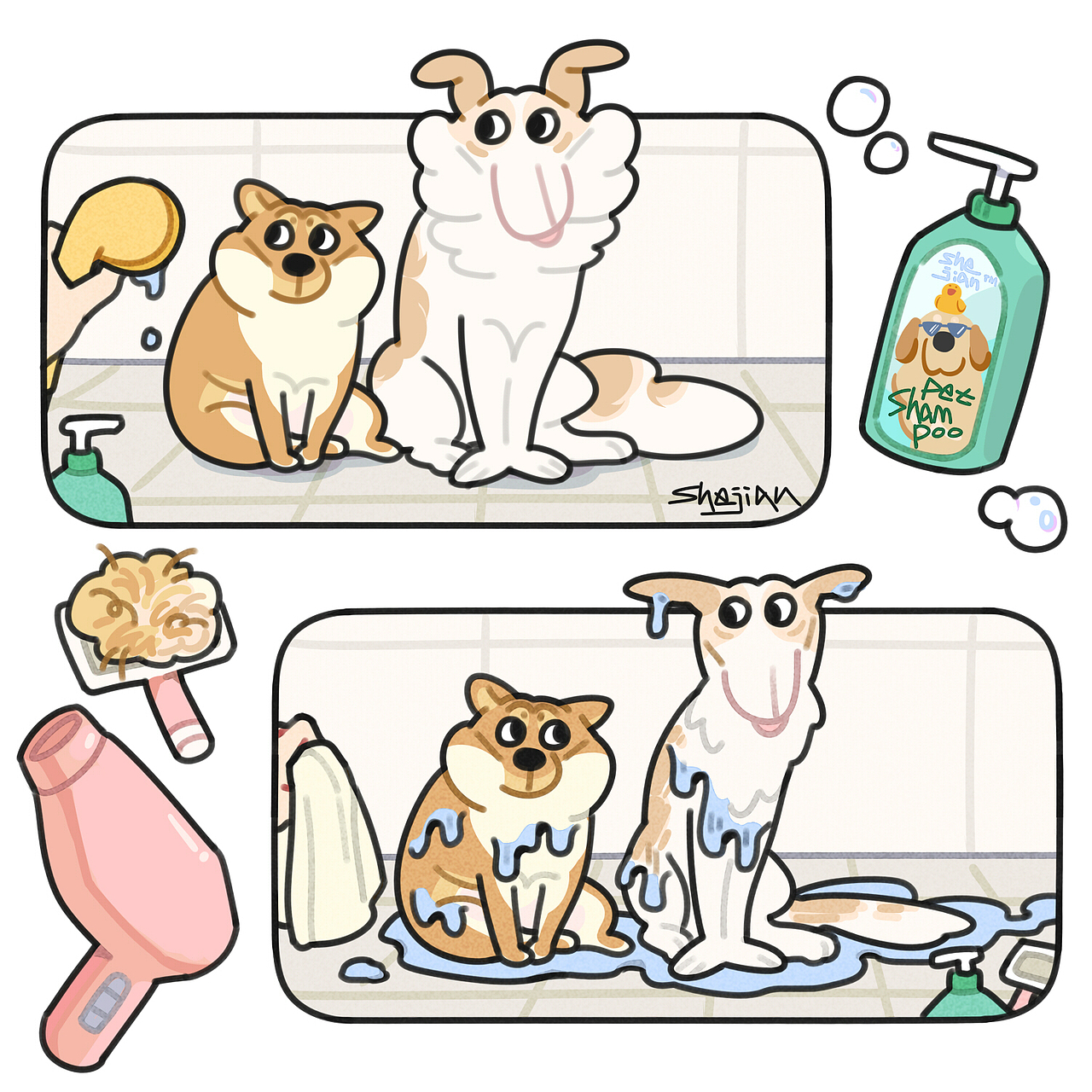 小麦嘬坊系列插图