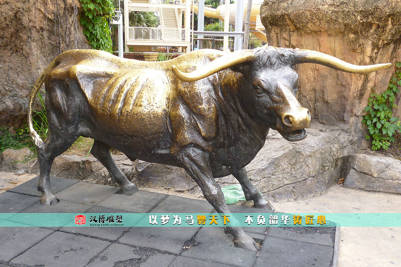 广场雕像,牛拉车铜雕,主题文化雕塑