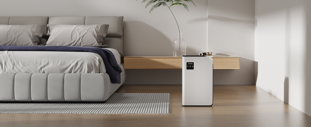 桌面除湿机室内场景渲染