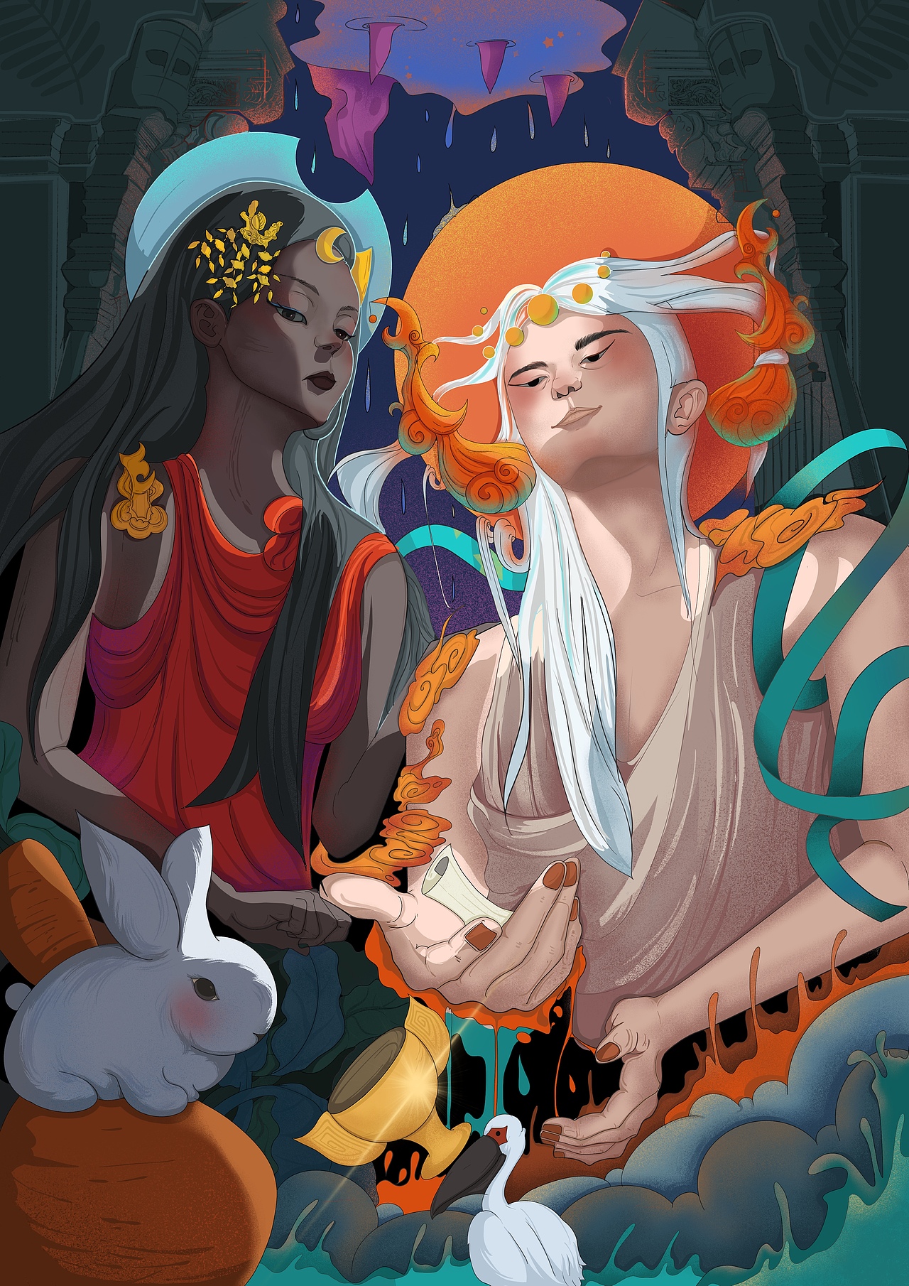 奇幻乌托邦插画设计（图ZMzA0Mzk3NDY4） - 创作习作 - 站酷设计师小清锅原创素材 - 站酷ZCOOL