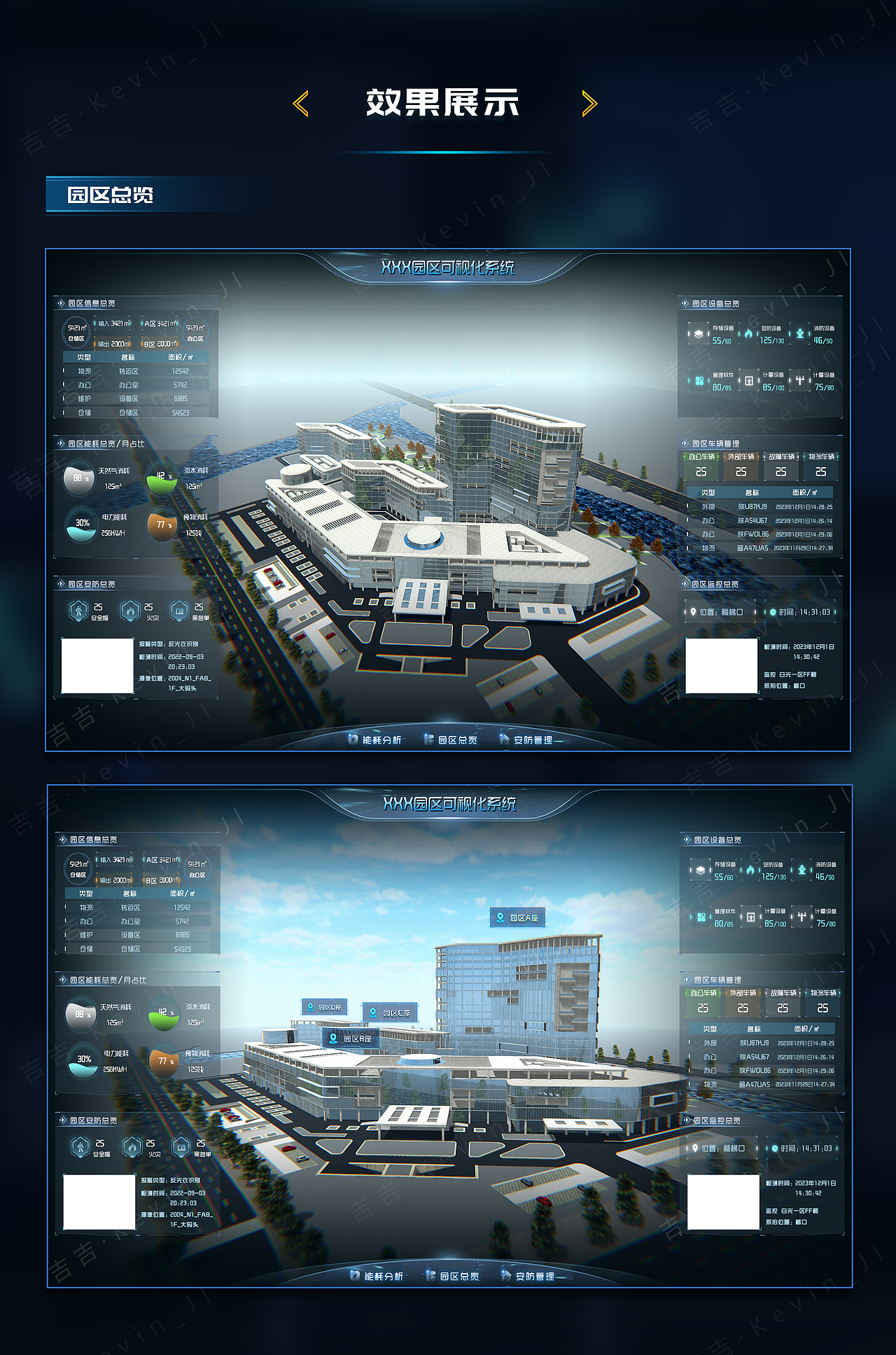 Web端园区可视化