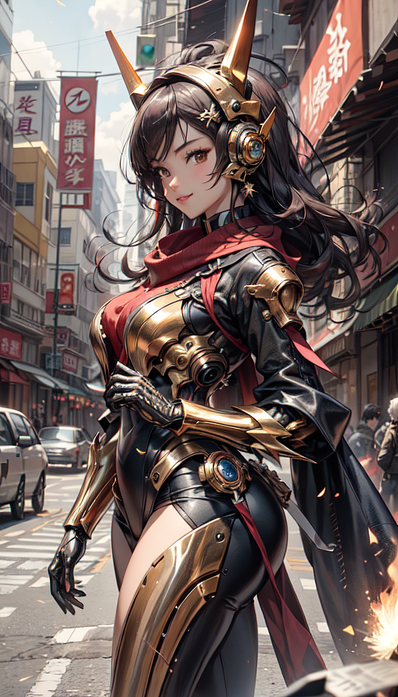 长发圣斗士|金黄色的黄金盔甲|性感可爱长发被大风吹起（图ZMzQ3ODQ1MzQw） - AI作品 - 站酷设计师敖伟壕原创素材 - 站酷ZCOOL