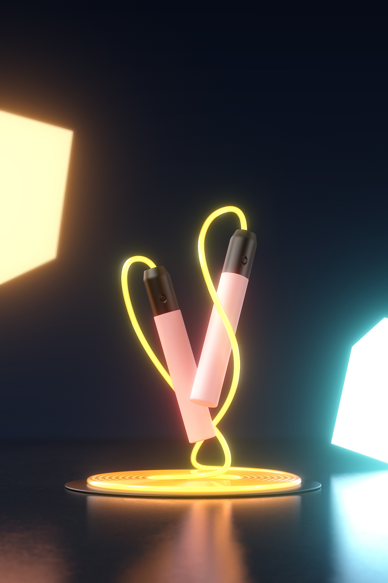 跳绳C4D建模渲染（图ZMzU5MDYxNzQ0） - 电商 - 站酷设计师打败神话原创素材 - 站酷ZCOOL