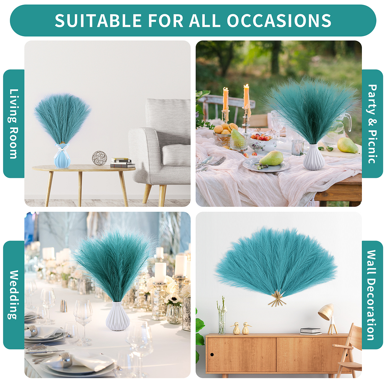 蒂芙尼蓝人造潘帕斯草（图ZMjk5OTA1NTY0） - 生活用品 - 站酷设计师YZR忧助原创素材 - 站酷ZCOOL