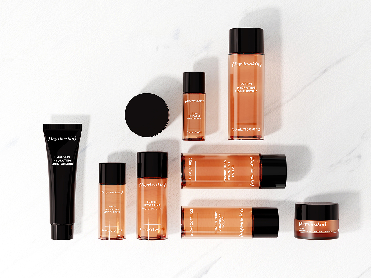 护肤品包装设计/护肤品试用装/化妆品瓶子keyshot渲染