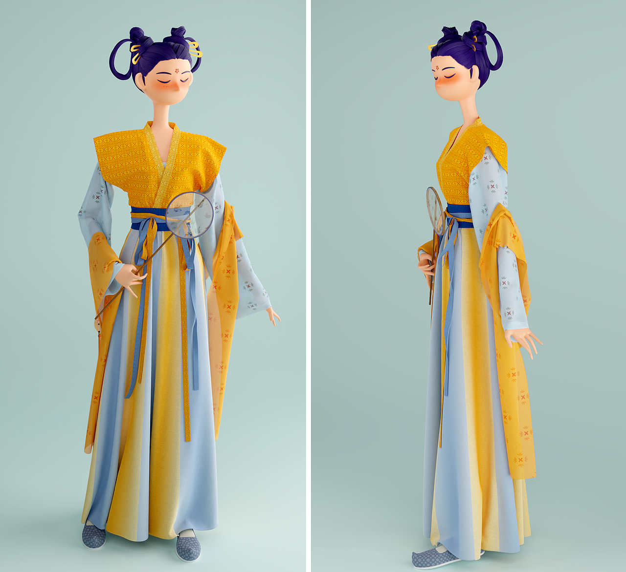 睡不醒小姐姐—唐风系列 3d人物建模