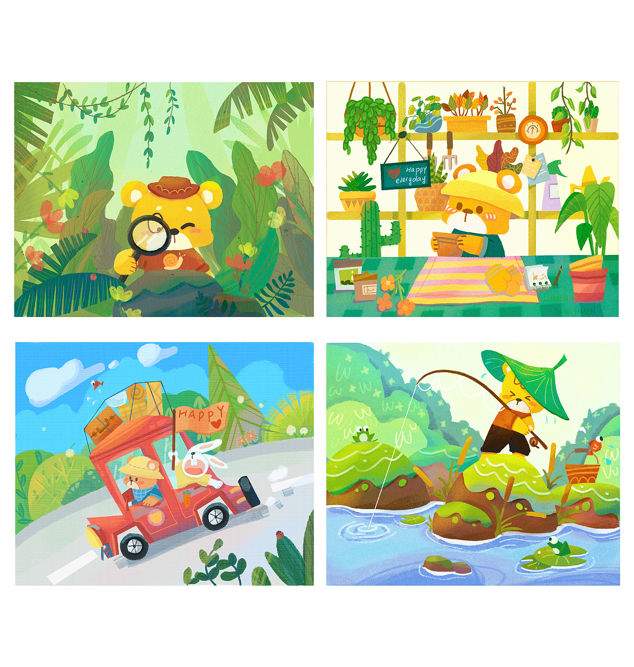 小动物拟人室外小场景合集