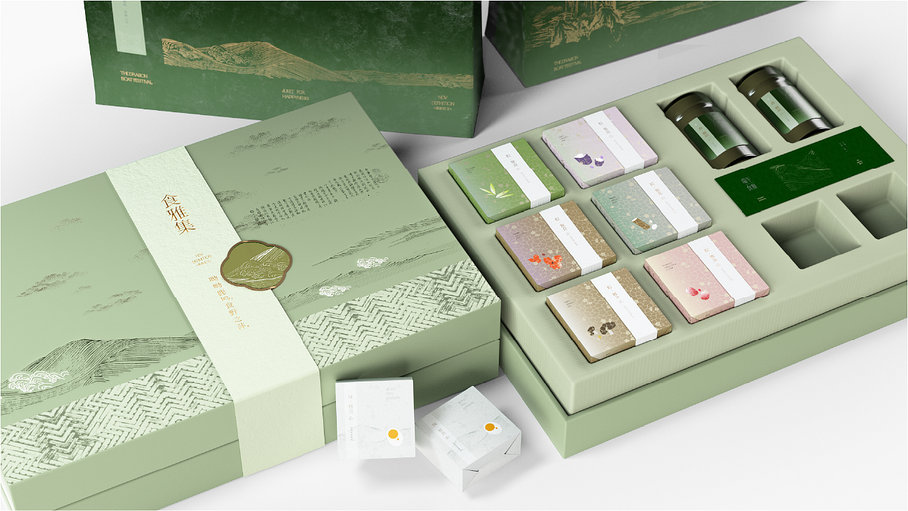 粽香情浓丨端午礼盒包装设计合集（图ZMzcwNTU2OTI0） - 包装 - 站酷设计师上海米克包装设计原创素材 - 站酷ZCOOL