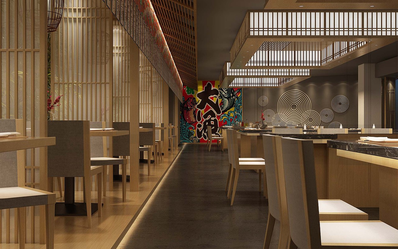 南阳大鱼板烧 餐饮空间设计