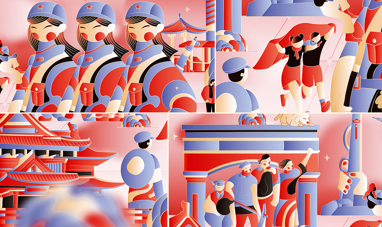 城市印象插画-南昌