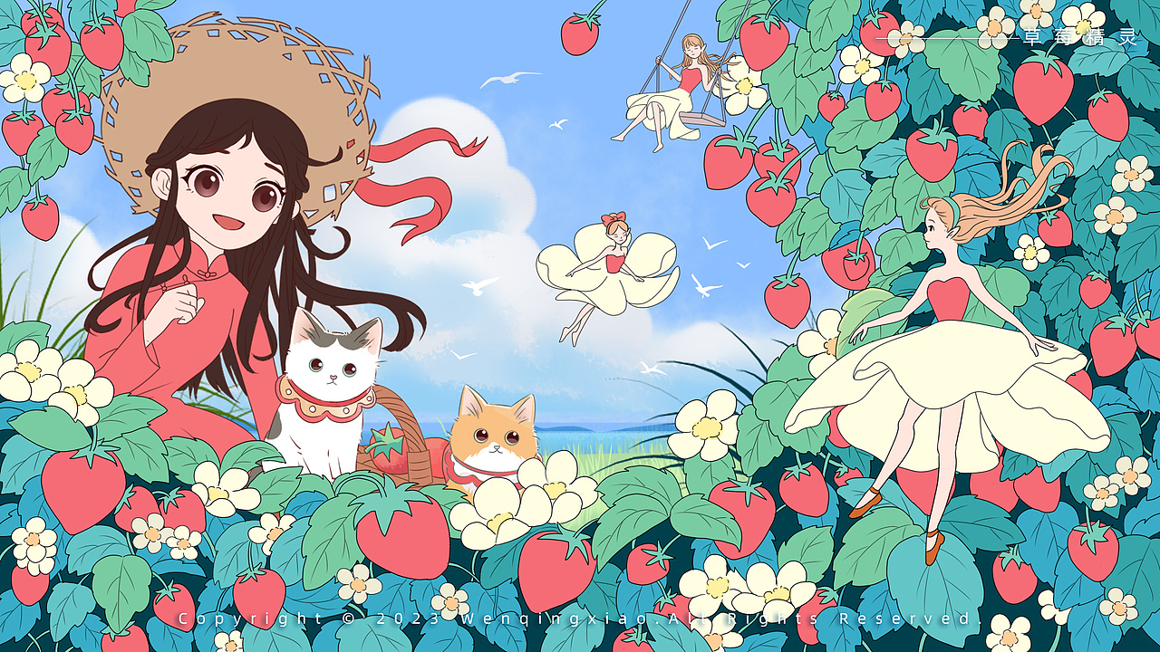 草莓精灵（图ZMzM0NjU1Mzg4） - 创作习作 - 站酷设计师温清晓原创素材 - 站酷ZCOOL