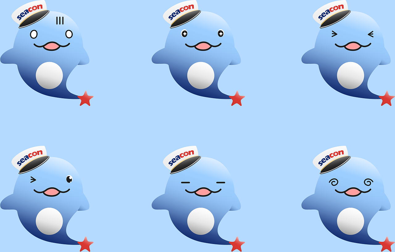 海豚吉祥物 | 龙年三维表情包