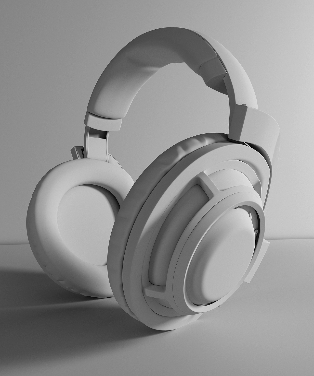 暗色调耳机渲染