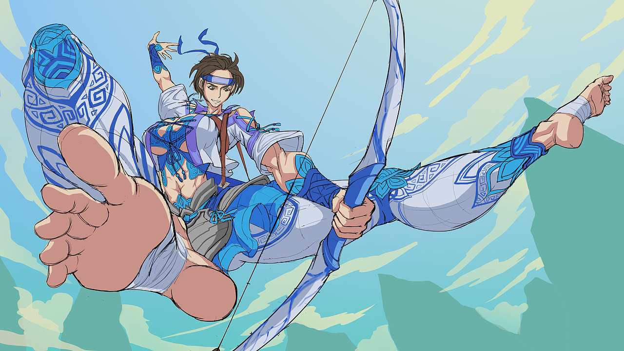 青花瓷-孙尚香（图ZMzQ4NjU1MzY4） - 概念设定 - 站酷设计师秋官josh原创素材 - 站酷ZCOOL