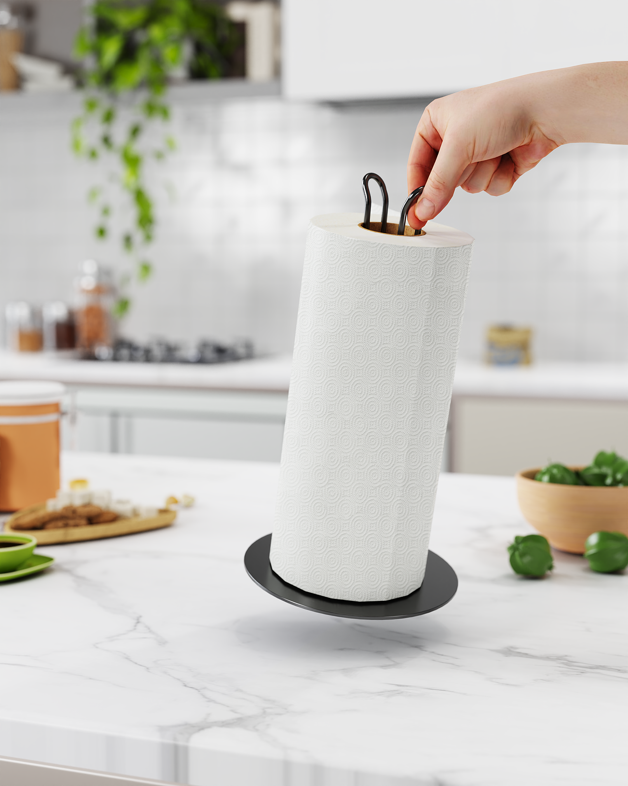 移动款纸巾架渲染