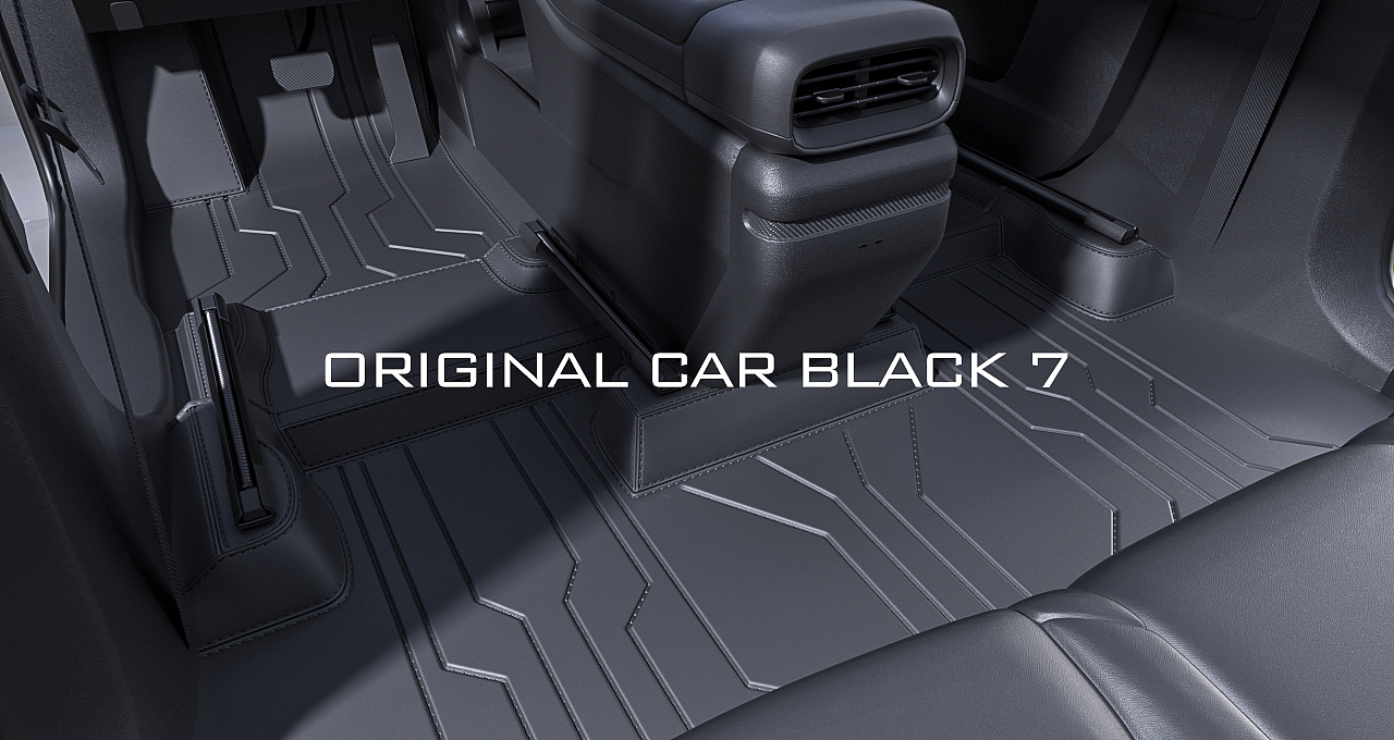 小鹏G6-双针明线汽车脚垫-建模渲染