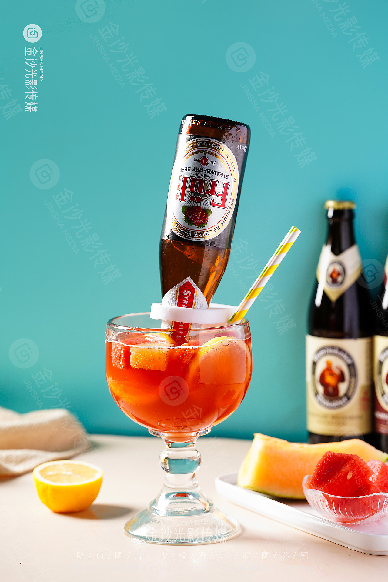 啤酒、果酒、果汁、夏日饮品