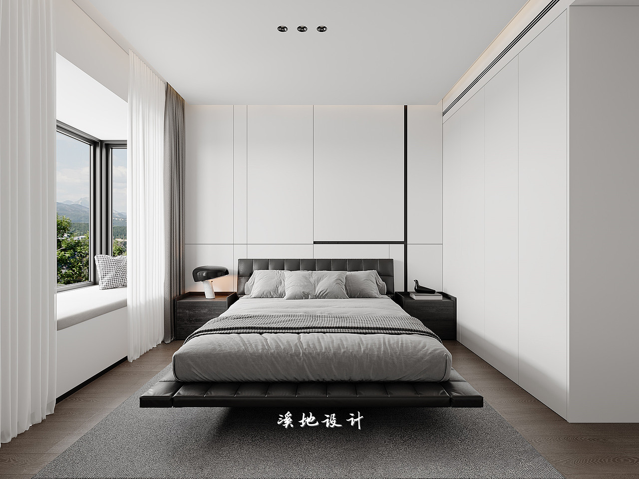 115㎡极简黑白灰,赋予生活的简雅情态