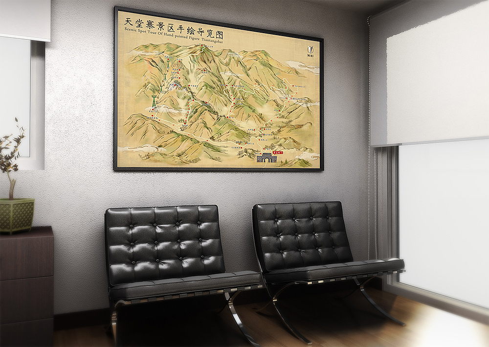 天堂寨旅游手绘地图终于出街了