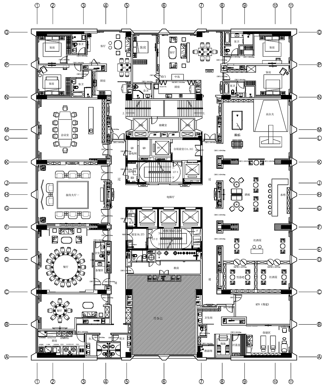 希尔顿逸林酒店会所（图ZMzQ2ODI5ODky） - 商业空间设计 - 站酷设计师半点空间设计原创素材 - 站酷ZCOOL