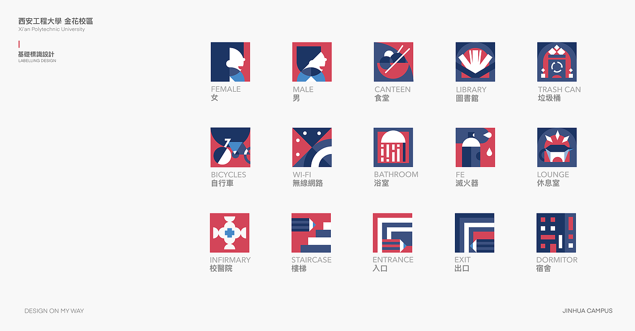 西安工程大学导视系统设计(金花校区)