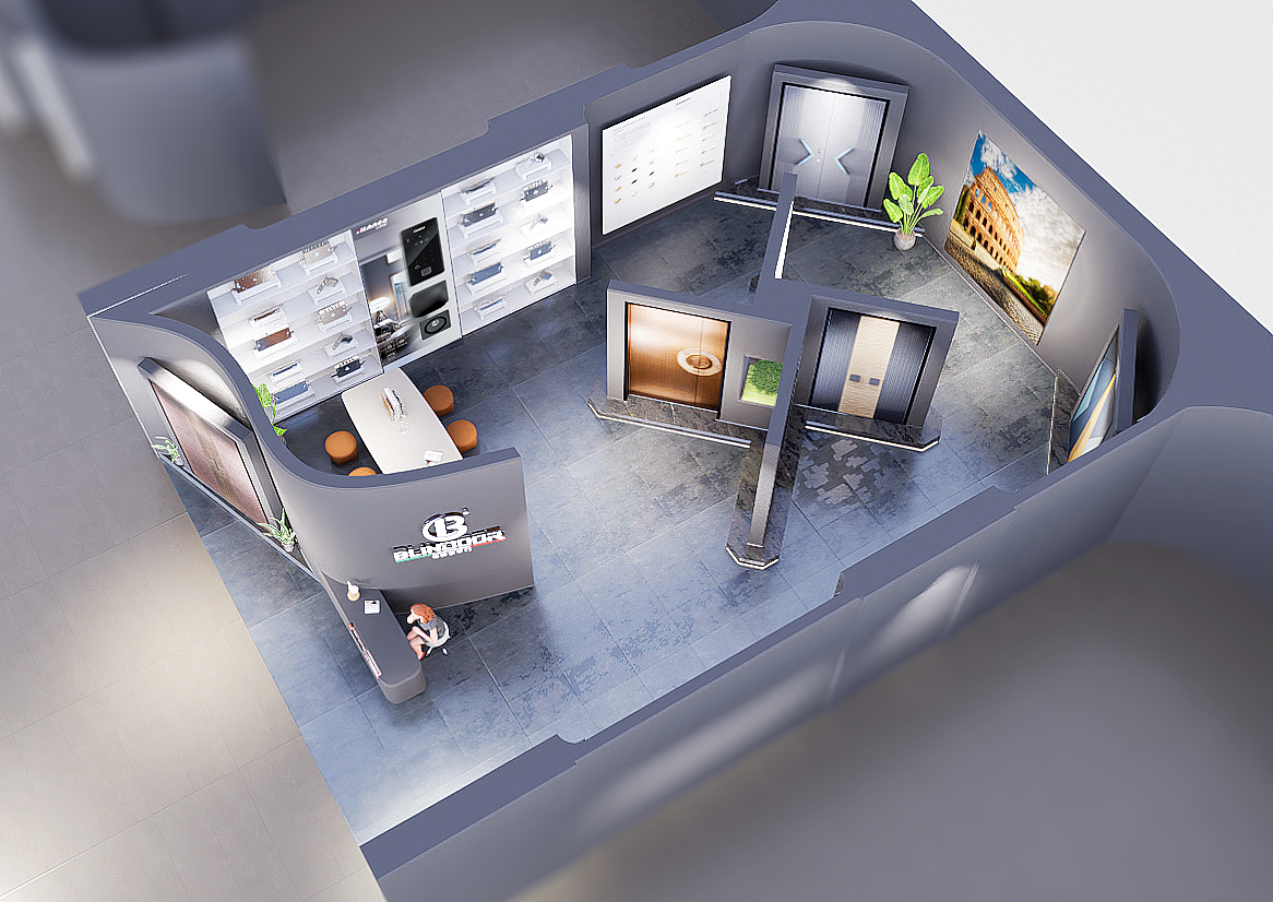 意大利·博邦装甲门-品牌门店（图ZMzQ3ODgyMjA4） - 商业空间设计 - 站酷设计师加州旅者原创素材 - 站酷ZCOOL