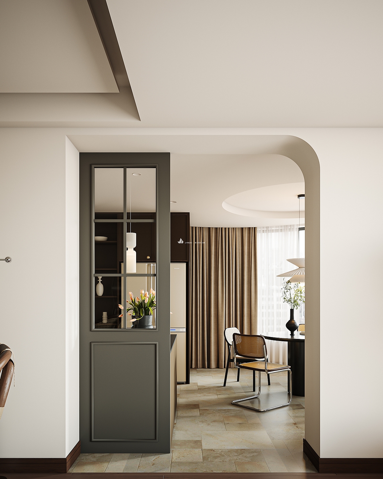 现代复古其实不矛盾（图ZMzMwNzk3MDY4） - 家装设计 - 站酷设计师金该效果图官方账原创素材 - 站酷ZCOOL