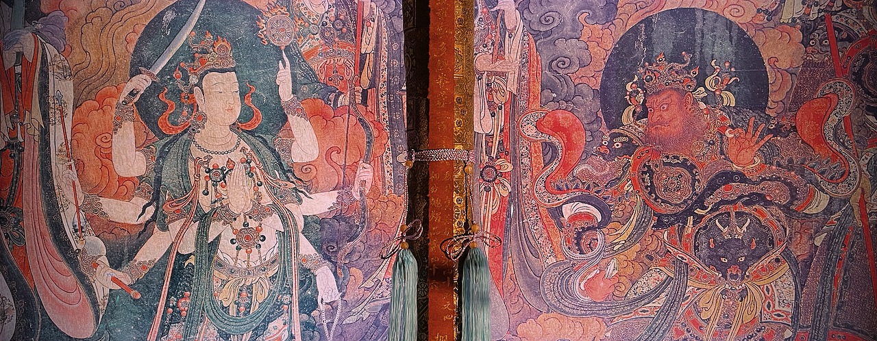 大般若波罗蜜多经|两卷|岩群绿纸本|岩辰砂|