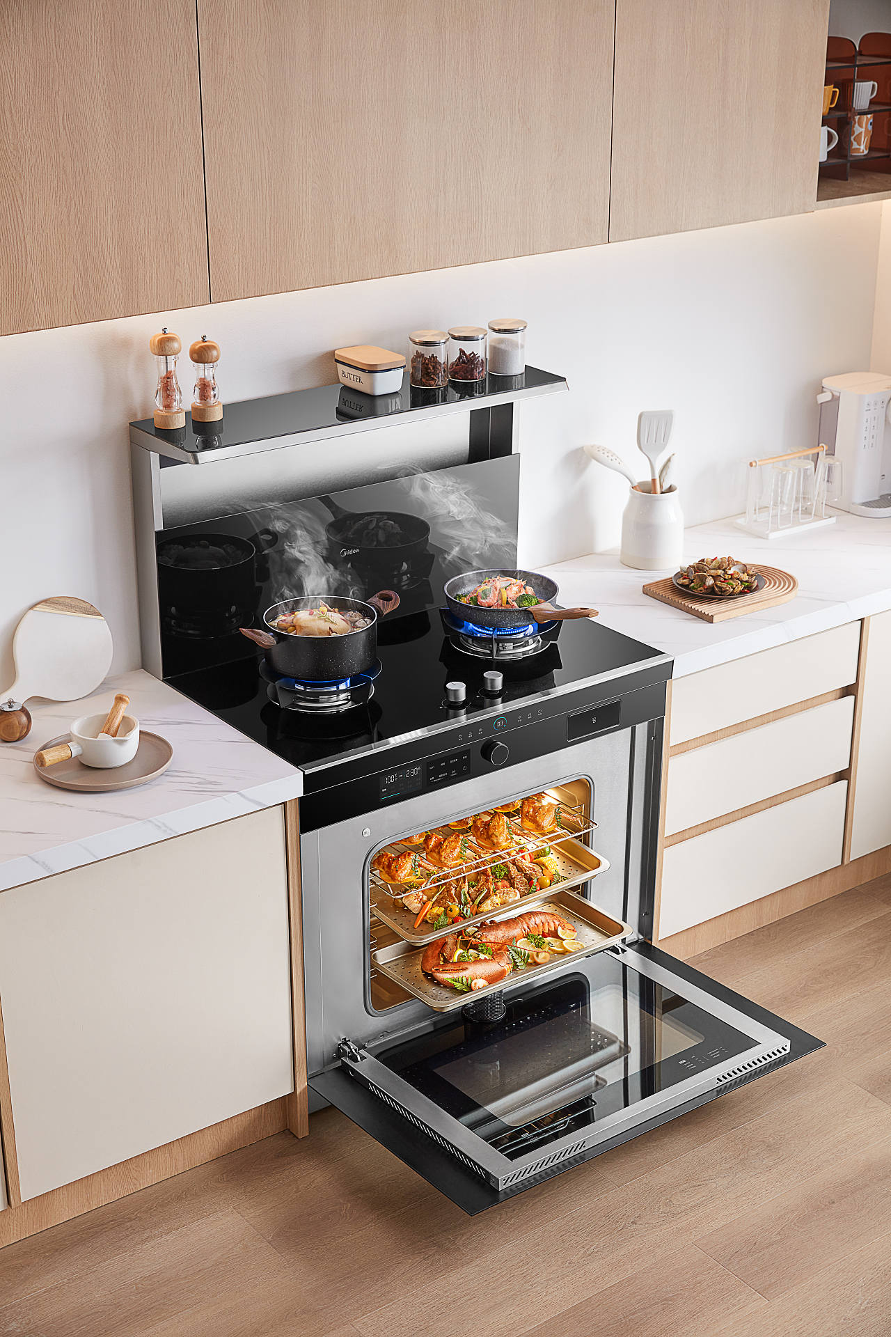 美的集成灶场景拍摄合集