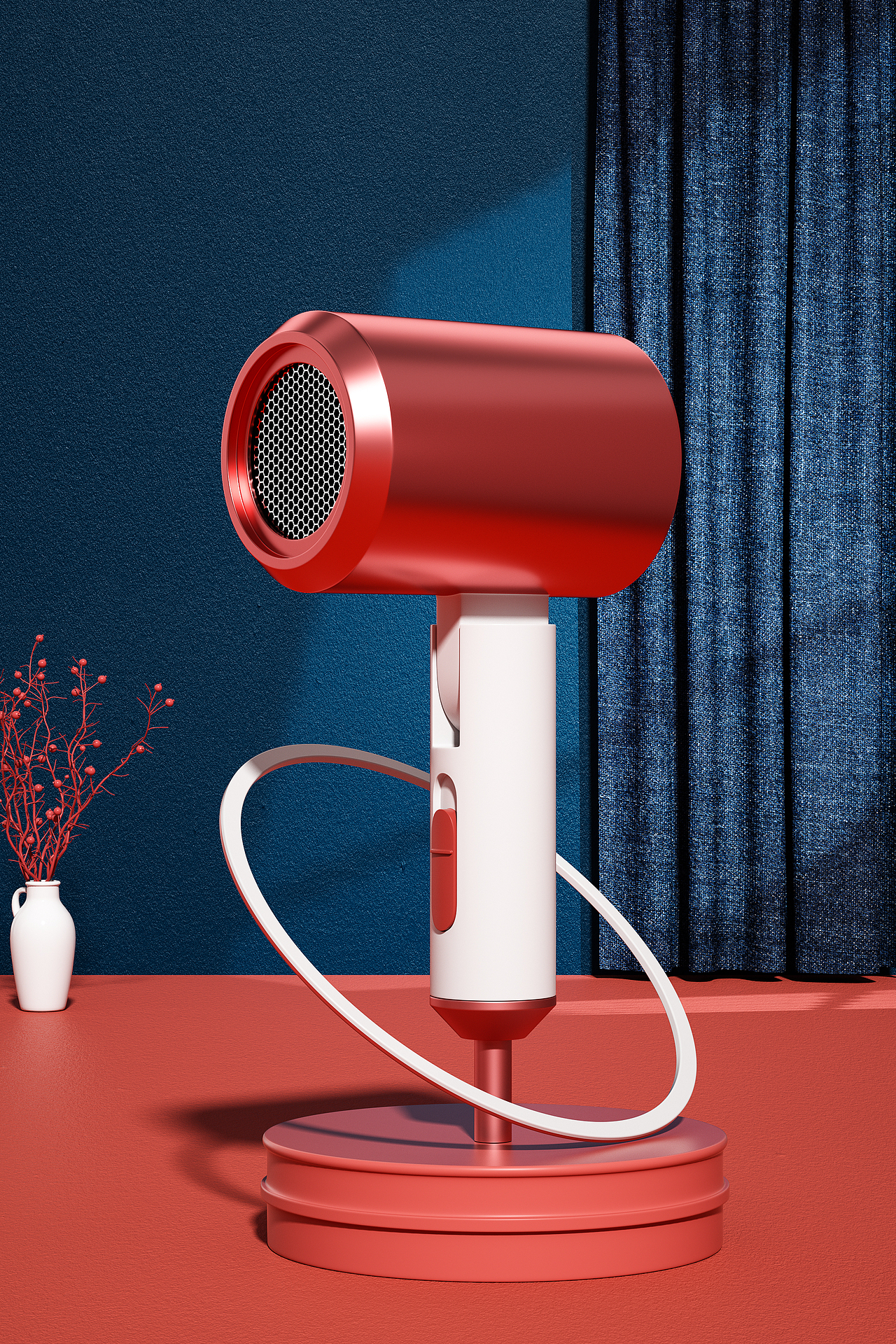 国潮吹风机建模与渲染