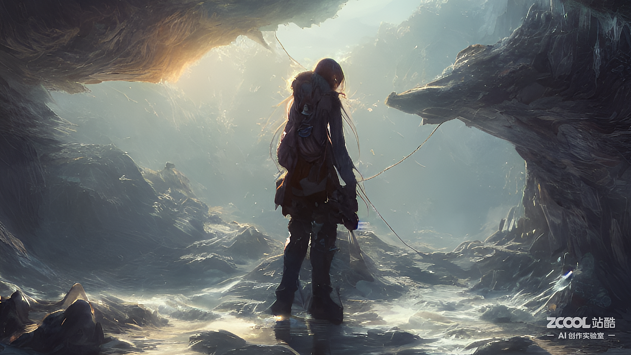 以《离开的人们》为题,站酷AI带来的畅想