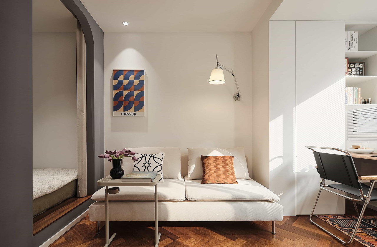 壹石新案 |燕纷飞 慵懒复古的小家（图ZMzYzMzMyMzY0） - 家装设计 - 站酷设计师壹石设计原创素材 - 站酷ZCOOL