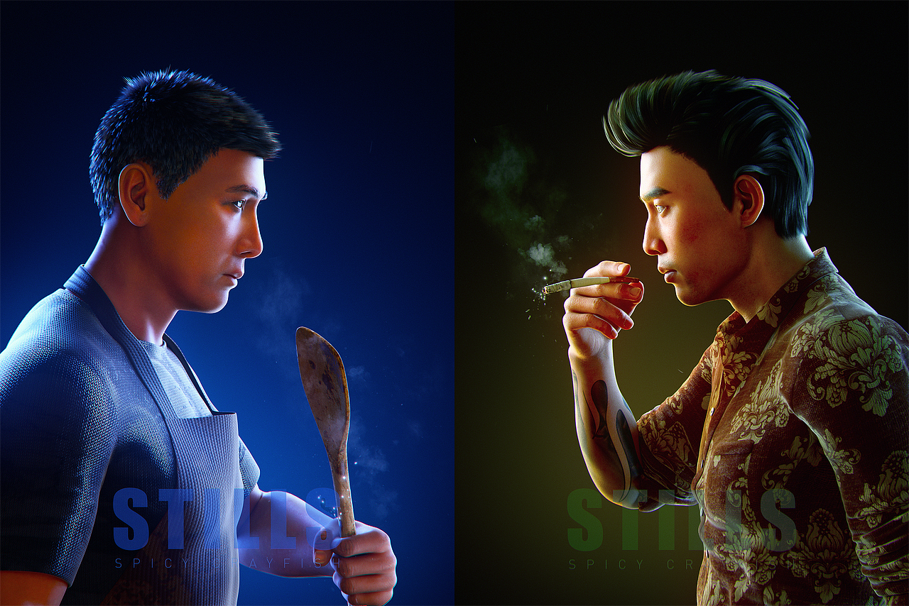 《麻辣小龙虾》 | 风格静帧(图ZMzA3MTYwODcy) - 场景 - 站酷设计师XIONGMU_熊木原创素材 - 站酷ZCOOL