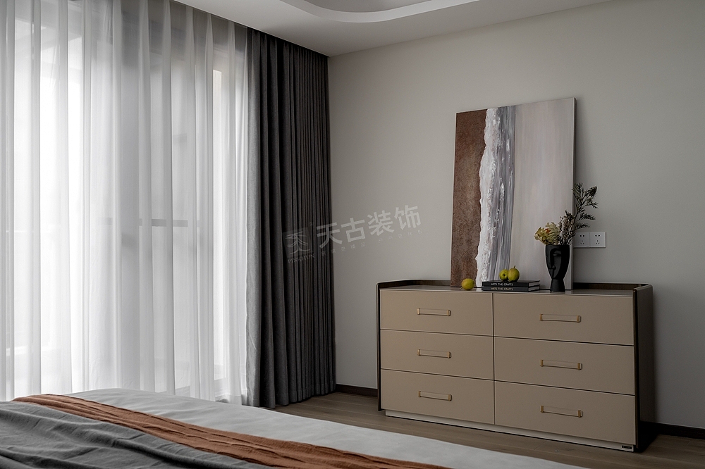 茶园洋房装修,紫境府装修方案,重庆现代极简风叠拼设计