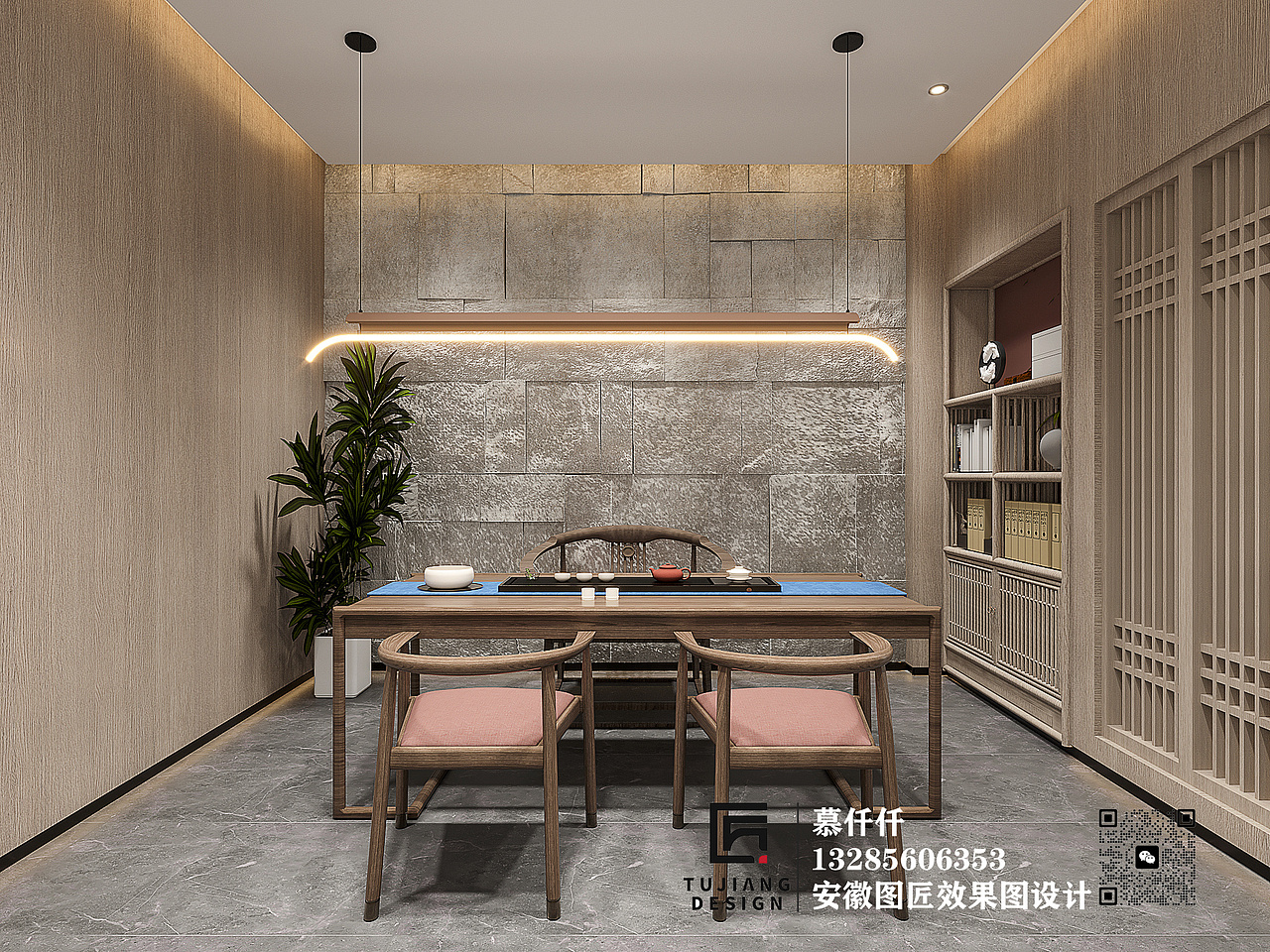 原木风格是中式设计中最经典设计元素之一