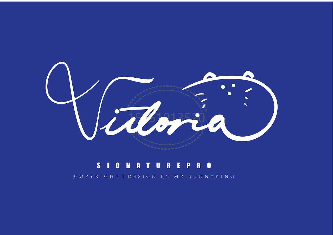 手写英文卡通签名丨南京孙老师丨版权作品丨华夏名流