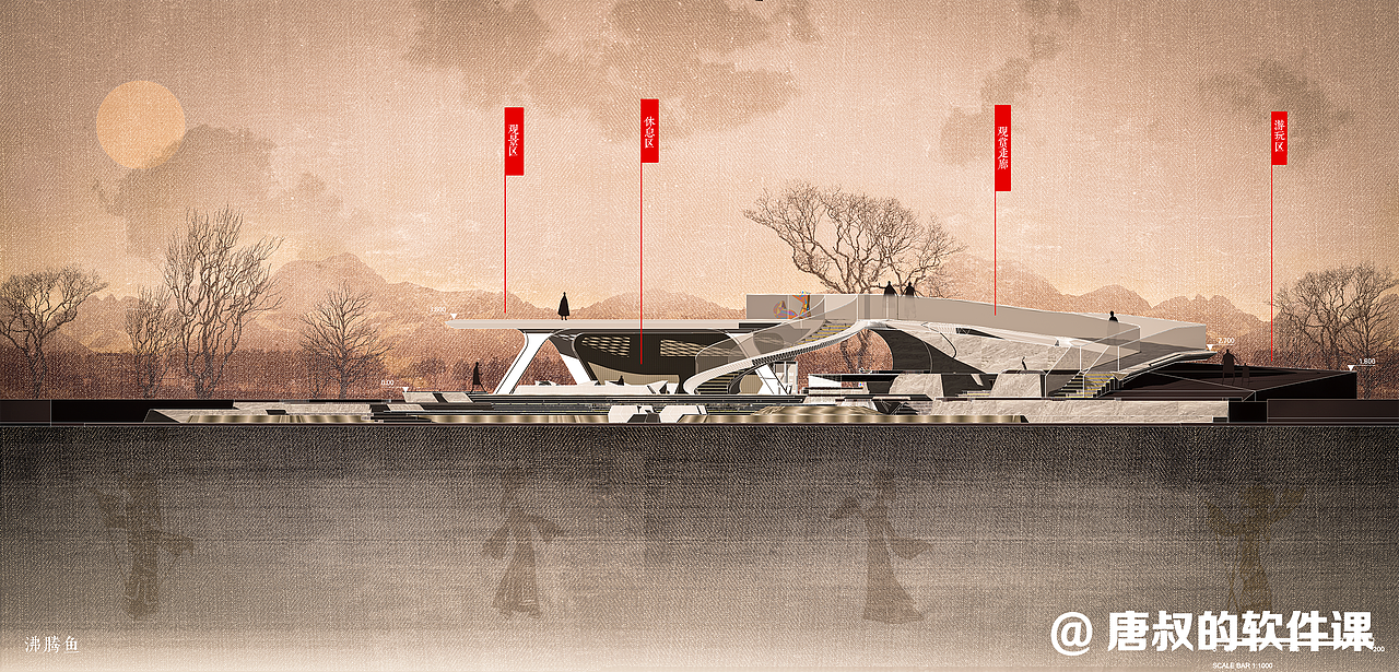 学员作品—剖立面图（图ZMzI5MjkyNDYw） - 建筑设计 - 站酷设计师唐叔的软件课原创素材 - 站酷ZCOOL
