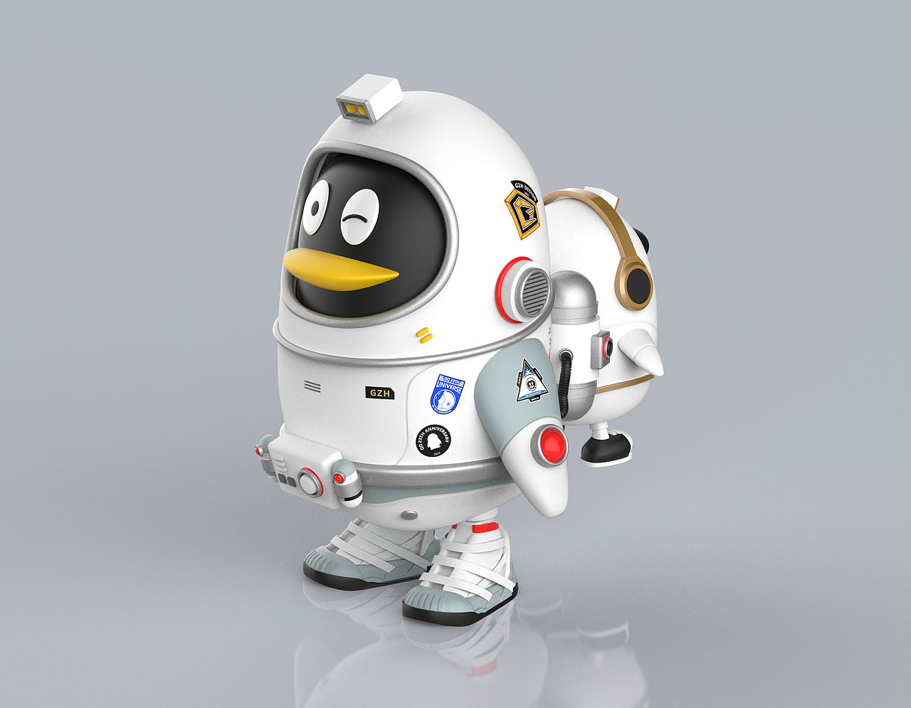 太空鹅--C4D建模练习