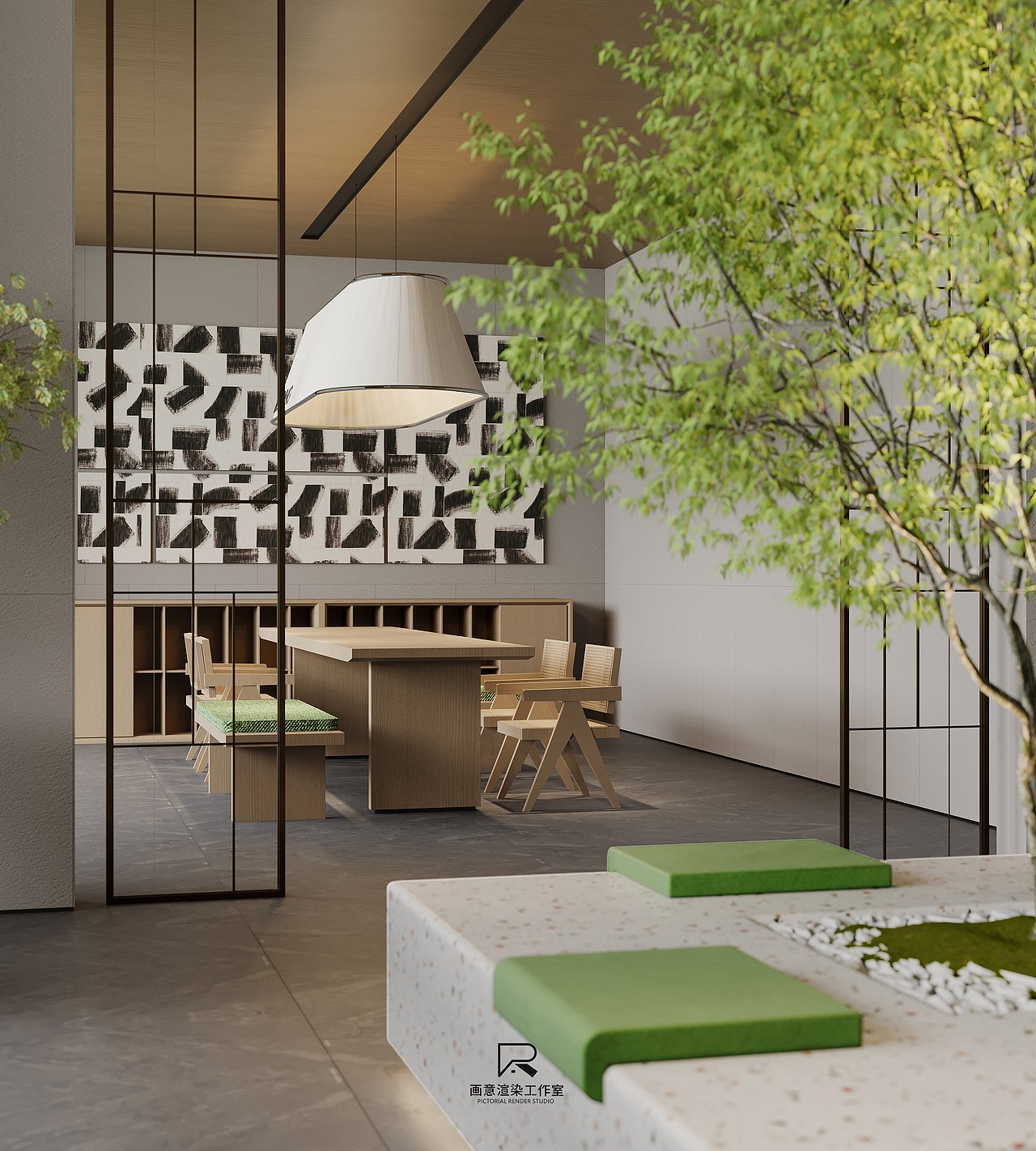 【Pictorial Render Studio】-春莺·杨柳拂面