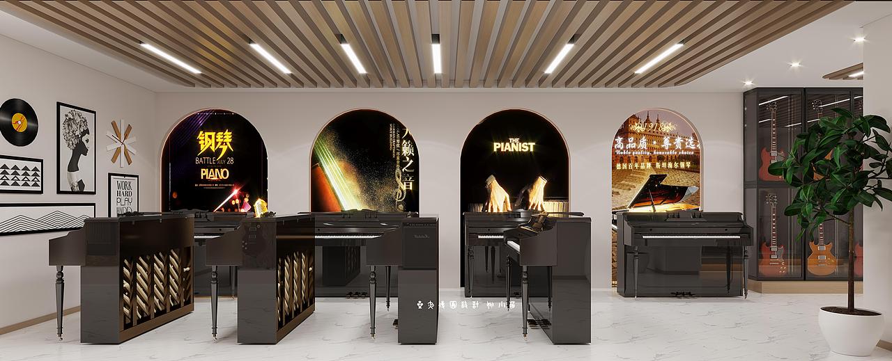 琴行装修设计,营造一种文雅的空间氛围!