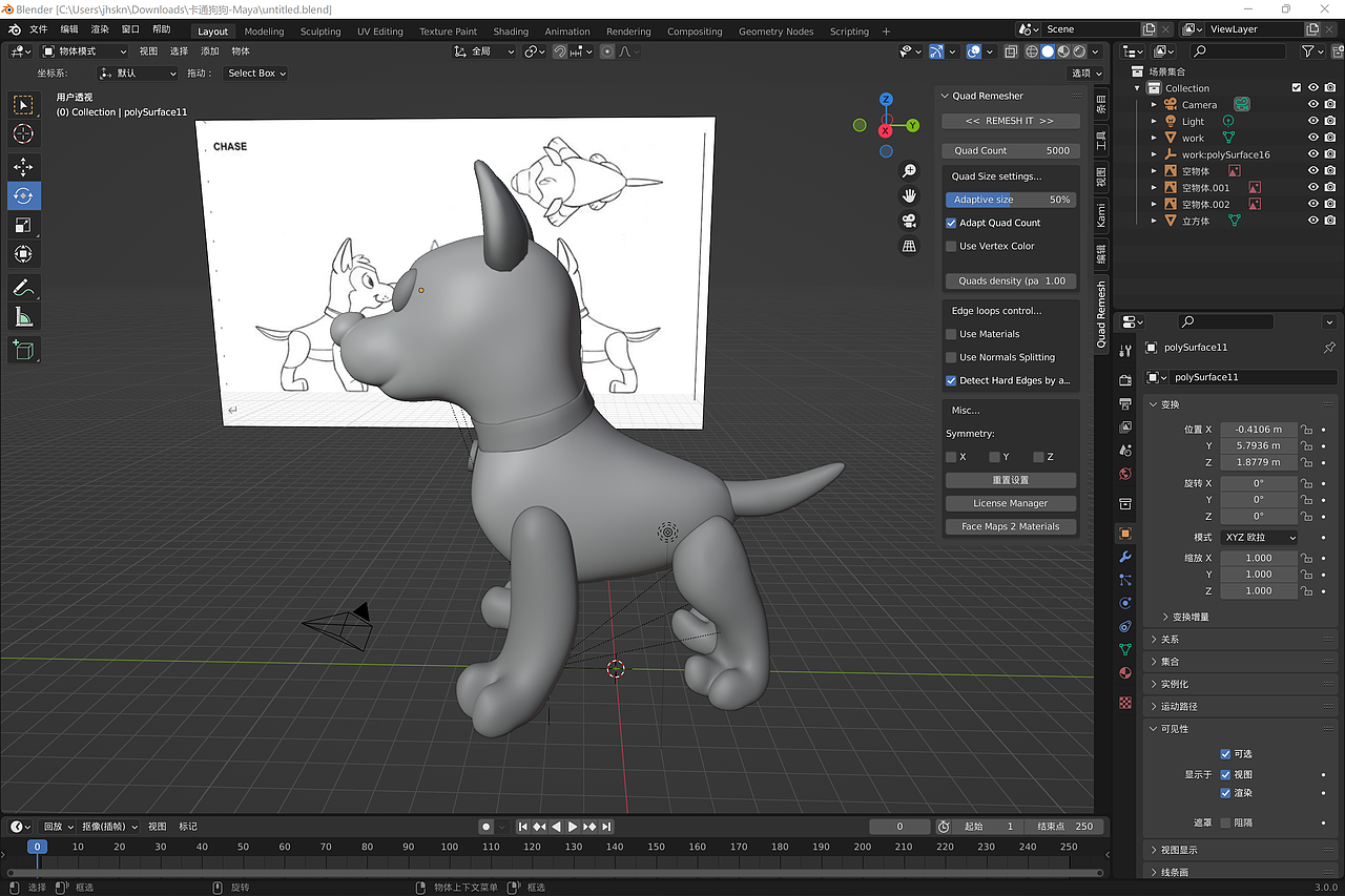 卡通狗狗-Blender（图ZMjk4MDk2NjM2） - 人物/生物 - 站酷设计师fancer原创素材 - 站酷ZCOOL