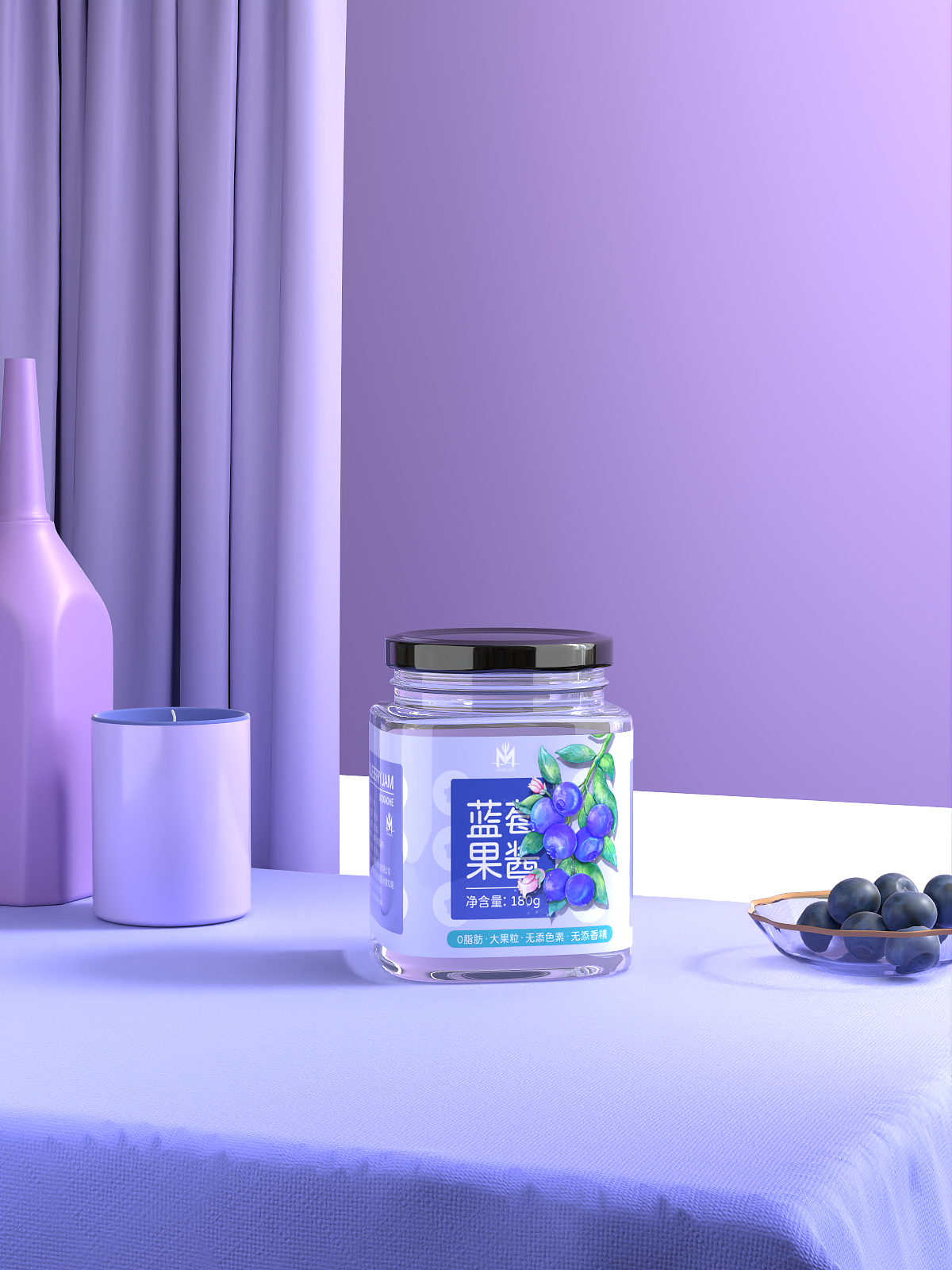 包装设计|蓝莓酱包装设计