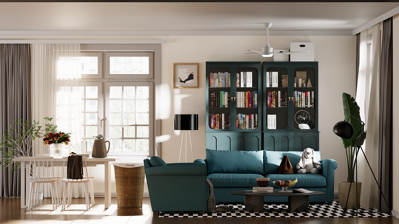 《简约风扇灯图》