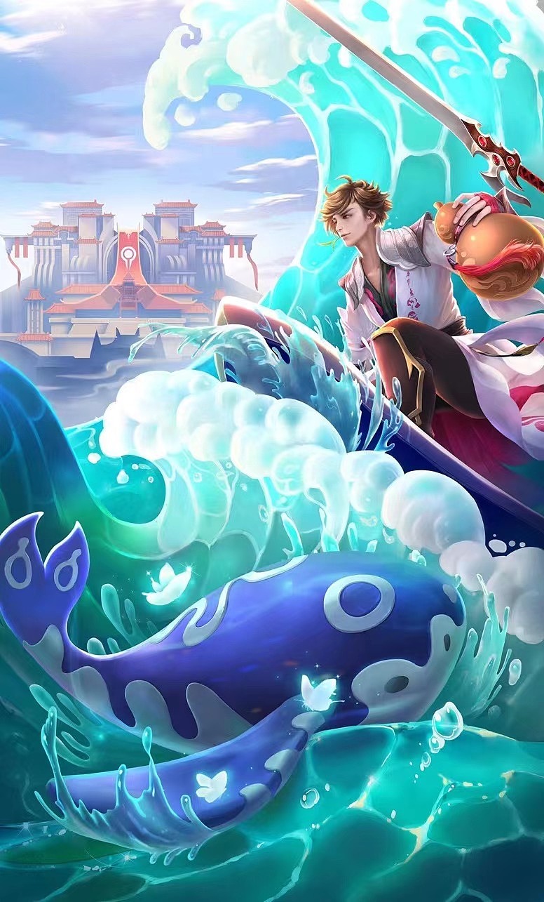 深圳原画绘制-《王者荣耀》英雄人物李白原画海报