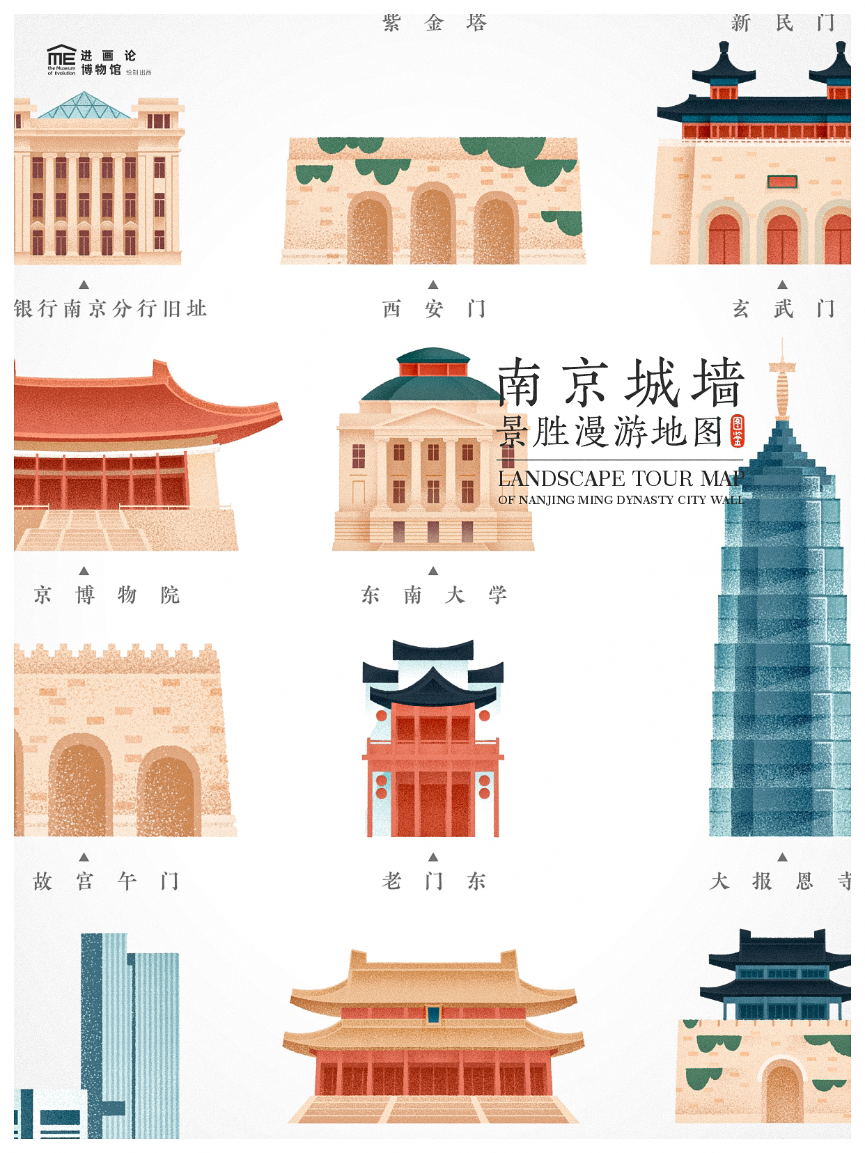 南京城墙漫游地图｜Nanjing City Wall Tour Map