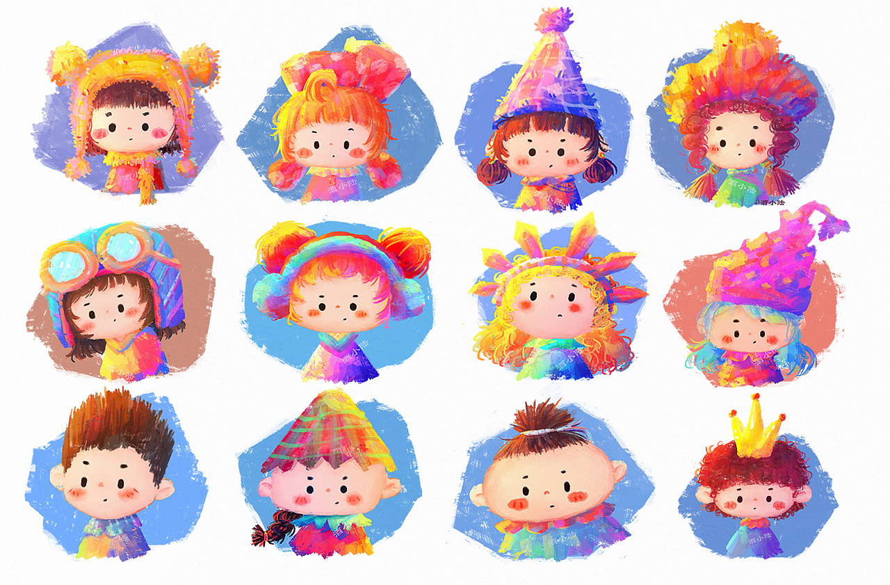 2022年终儿童插画总结（图ZMzI2MjQxMzQw） - 儿童插画 - 站酷设计师迷雾三三原创素材 - 站酷ZCOOL